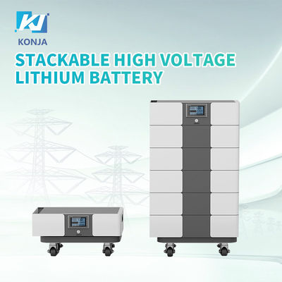 Giá tốt. KonJa Power 48V 96V 144V 192V 240V 288V 100Ah Home LifePO4 pin mặt trời xếp chồng với điều khiển màn hình trực tuyến