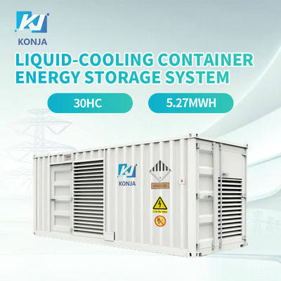 Giá tốt. KonJa Lỏng làm mát 30HC 5.27MWh Bộ chứa Hệ thống lưu trữ năng lượng chu kỳ sâu BESS Bộ chứa trực tuyến