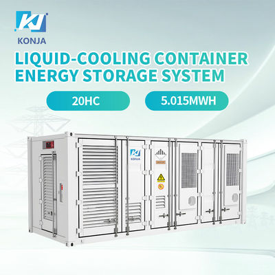 Giá tốt. KonJa Lượng nước làm mát ESS 5.015MWh Bộ chứa hệ thống lưu trữ năng lượng lớp A Pin 0,5C IP54 trực tuyến