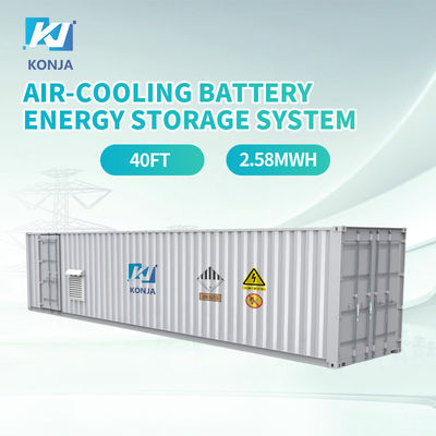 Giá tốt. KonJa Không khí làm mát ESS 40FT 2.58MWh 768Vdc Deep Cycle Battery Hệ thống lưu trữ năng lượng 400Vac Bộ chứa pin trực tuyến