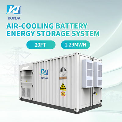 Giá tốt. KonJa Không khí làm mát 20FT 768VDC 1.29MWh Ống pin chu kỳ sâu Hệ thống lưu trữ năng lượng 400VAC Ống pin trực tuyến