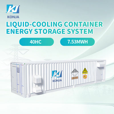 Giá tốt. KonJa Hệ thống lưu trữ năng lượng chứa nước lạnh 40HC 7.53Mwh 1000V Lưu trữ pin chứa trực tuyến
