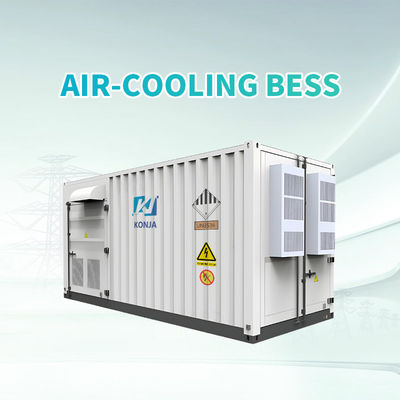 chất lượng KonJa Không khí làm mát 20FT 768VDC 1.29MWh Ống pin chu kỳ sâu Hệ thống lưu trữ năng lượng 400VAC Ống pin nhà máy sản xuất